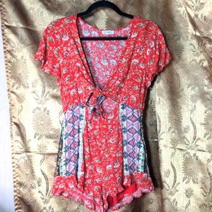 Cute bohemian floral romper